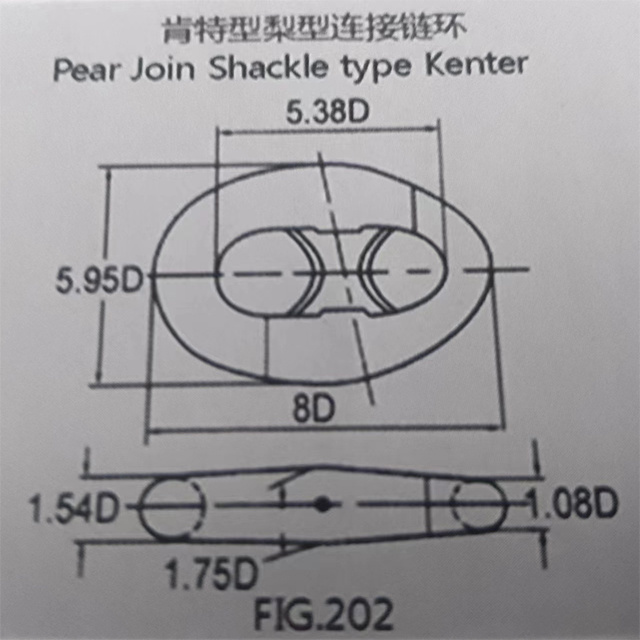 DNV RINA RS IRS CCS certificated alloy steel marine anchor chain Join shackle type Kenter