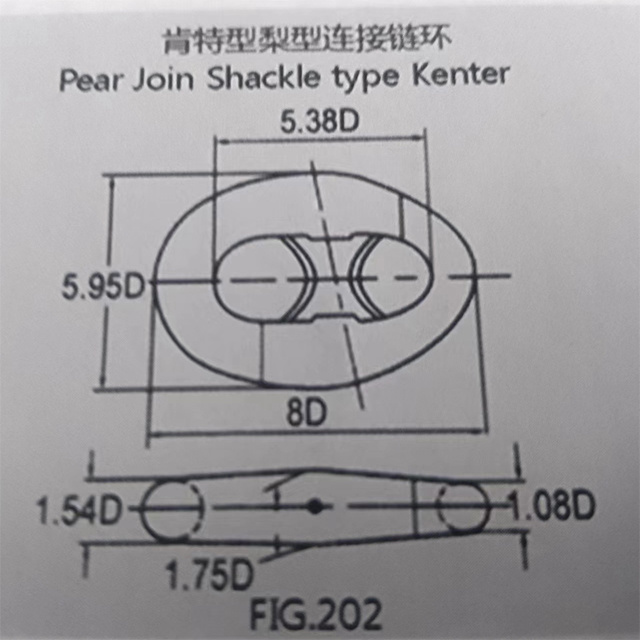 DNV RINA RS IRS CCS certificated alloy steel marine anchor chain Join shackle type Kenter