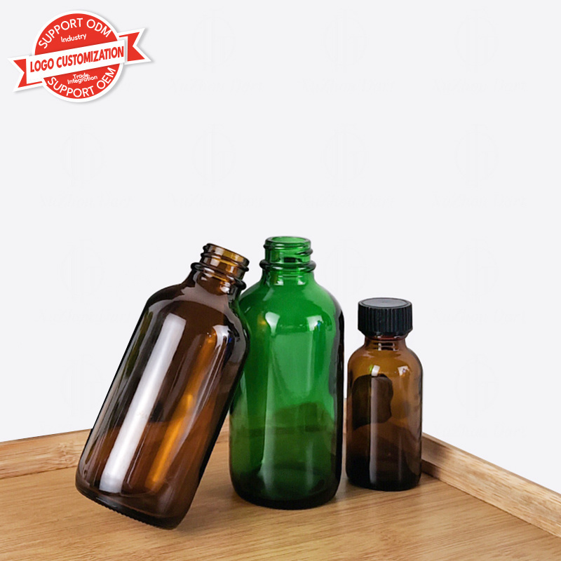 Stocked 200ml 500ml 1000ml Flint Round Clear Boston Beverage Water Glass Bottle Soda Carbonated Drink Bottle with Screw Cap