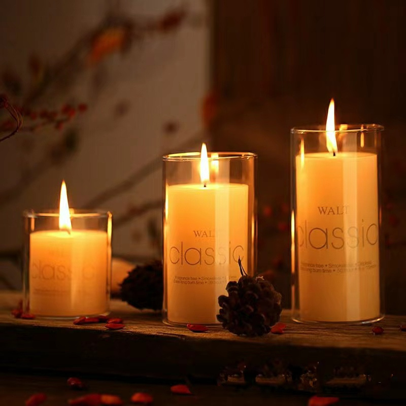 Luxury high-end glass candlestick Home decoration empty Glass Candle Jars Soy Wax Candle Packaging Candle Holders