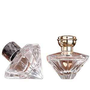 Wholesale Transparent Perfume Bottle Empty Bottle Fancy 70ml Luxury Unique Perfume Design Triangle Shape Glass Bottle