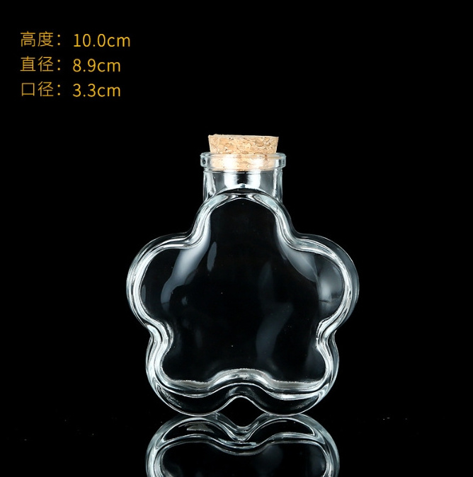 Wholesale Transparent Cork Glass Bottle Creative Wishing Bottle Glass Rainbow Drift Drink Bottle for Wedding Favors