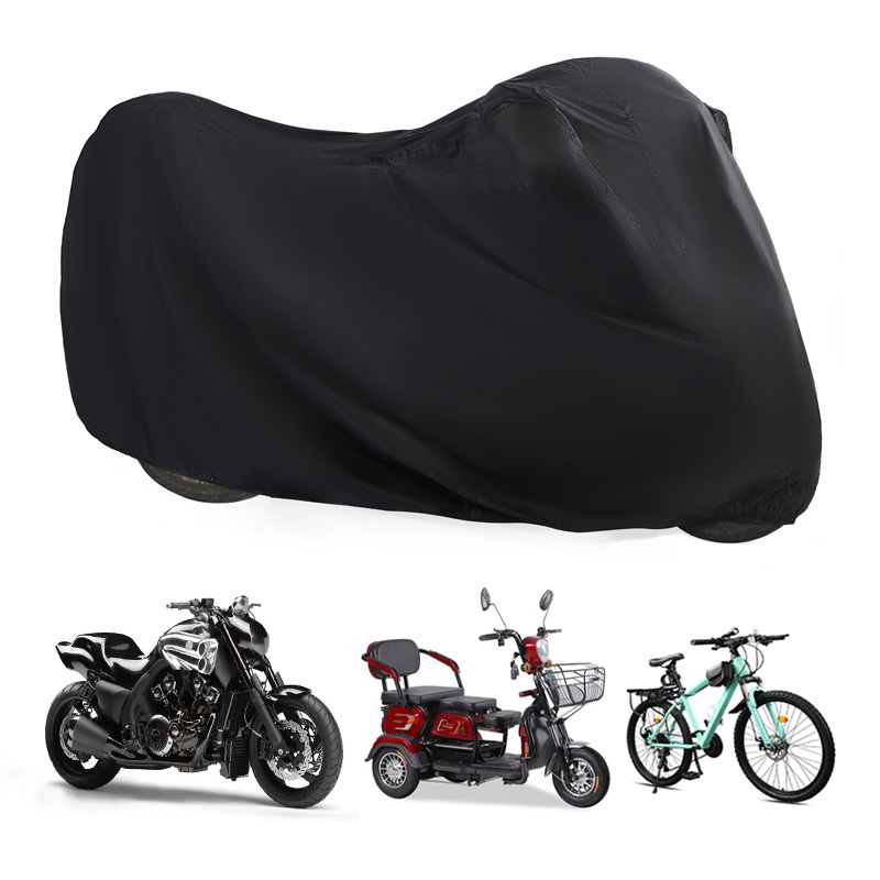 Motowolf 210d All Season Black Waterproof Sun Motorcycle Cover With Lock Holes Motorcycle Rain Cover