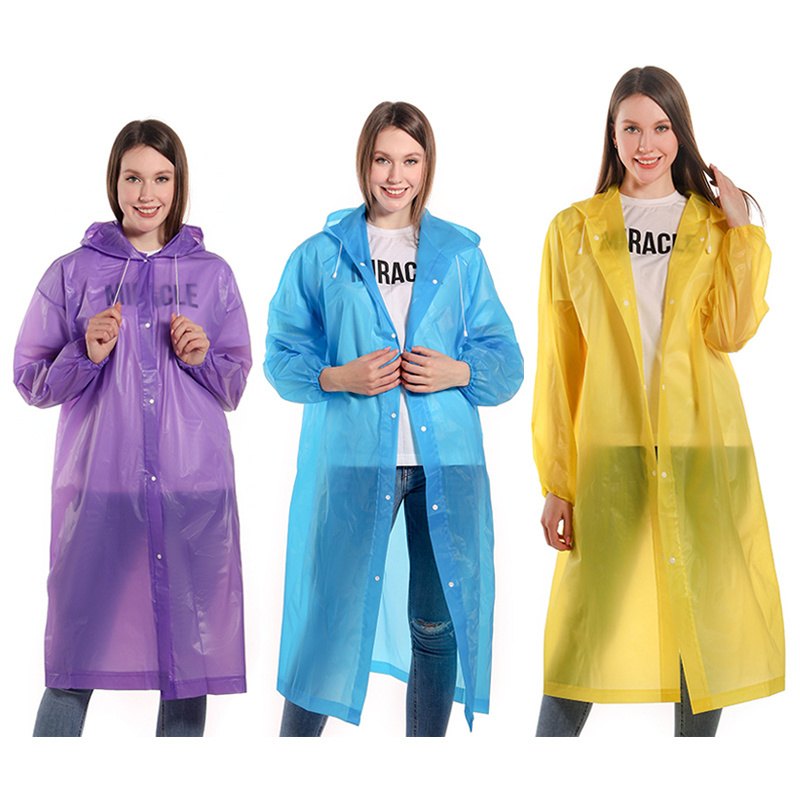 EVA Adult poncho Reusable plastic raincoat for men and women