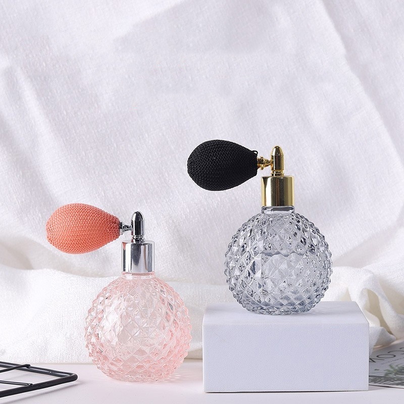 Fancy Design Luxury Ball Shaped 100 Ml Parfum Spray Bottles Glass Vintage Perfume Bottle With Airbag