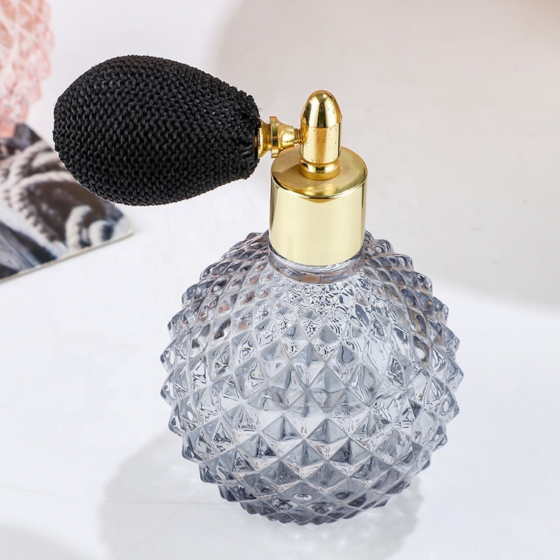 Fancy Design Luxury Ball Shaped 100 Ml Parfum Spray Bottles Glass Vintage Perfume Bottle With Airbag