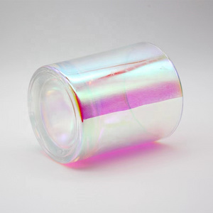 Iridescent Votive Candle Holders Valentines Day Glass Tealight Holders Bulk for Wedding Table Centerpiece Birthday Decor