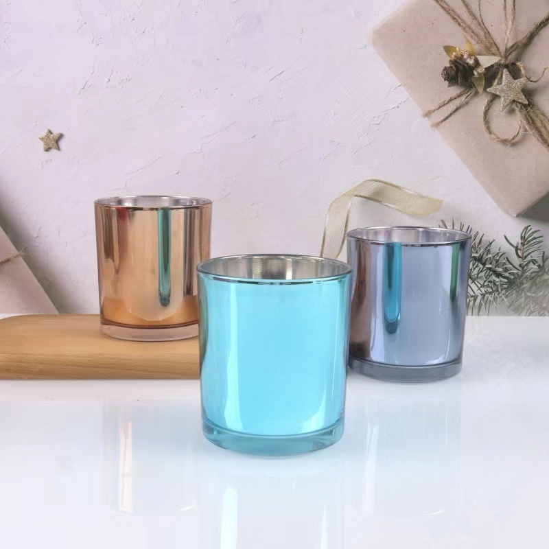 Iridescent Votive Candle Holders Valentines Day Glass Tealight Holders Bulk for Wedding Table Centerpiece Birthday Decor