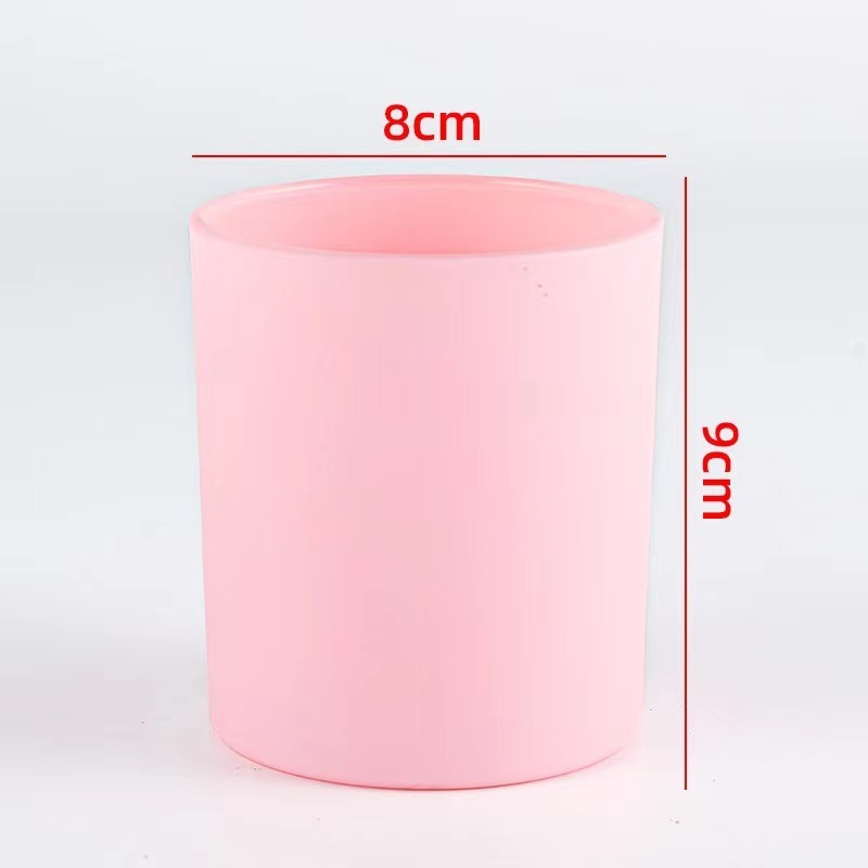 DVI Best Selling Cheap Round 4oz 5oz 7oz 8oz 10 oz Black White Frosted Pink Wedding Votive Aromatherapy Candles Candle Holders