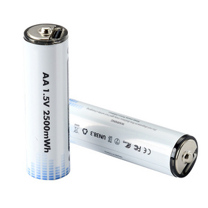 Hot Sale Lithium Ion Battery Manufacturer 1.5V R6 AA Type C USB Rechargeable AA Dry  Battery