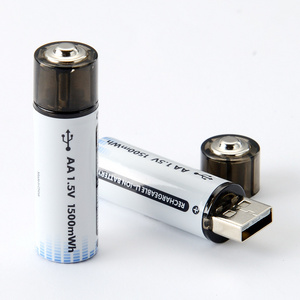 High quality  rechargeable batteries 1.5V R6 AA USB lithium rechargeable battery 2200mAh OEM ODM customization