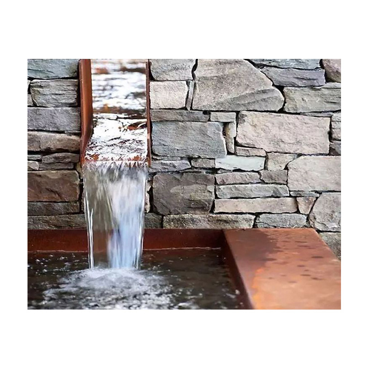 Factory sale various widely used Waterfall Stainless Steel Wall Water Cascade Outdoor Pool Cascade Waterfall