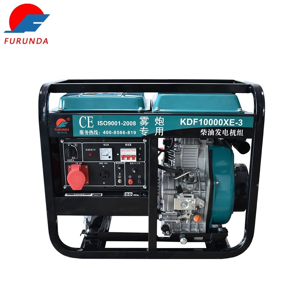 10 KW 12.5 KVA Small Light 380V 400V 3-phase Air-cooled Power Generation Portable Diesel Generator Sets