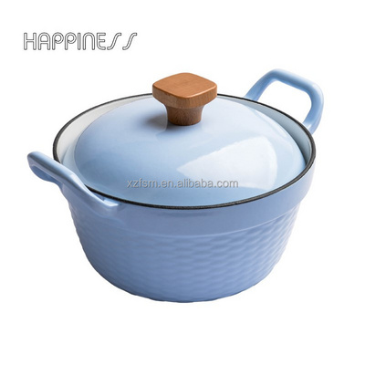 High Quality Enamel Soup Pot With Lid Cooking  Russian Enamel Pots Cookware