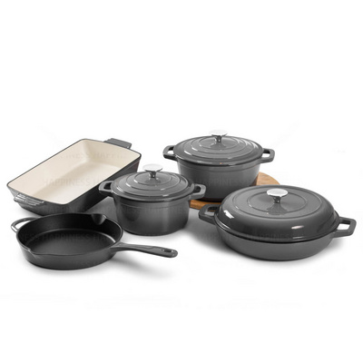 Top Seller 2024 Cast Iron Cookware Set Non Stick Pot Set Cookware Sets Non Stick Cast Iron Cookware Soup Pot