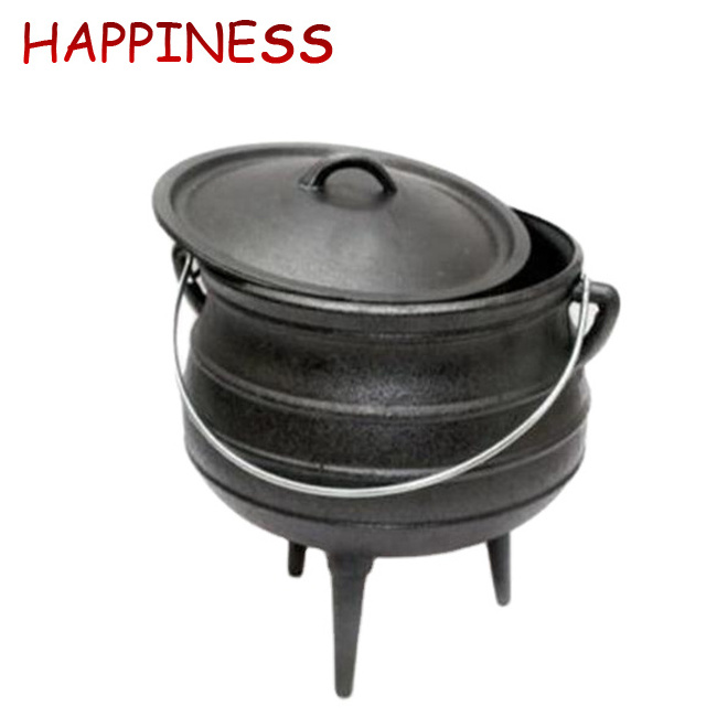 Low MOQ Wholesale Pre-Seasoned Giant Cauldron African Potjie Pot with Lid