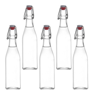 Best selling factory direct wholesale hot stamping food package sustainable classic glass swing top bottle 4 oz 8 oz 16 oz 32 oz