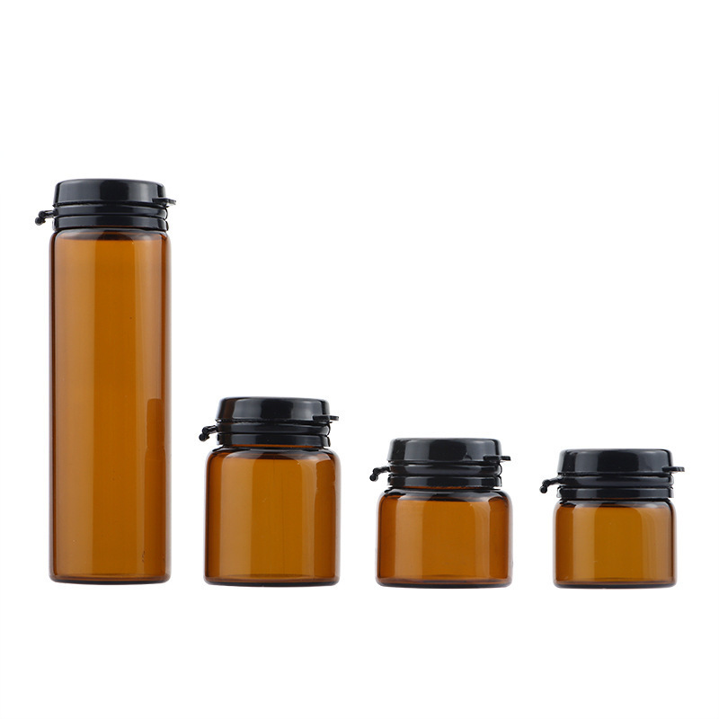 Glass Ampoule Vial 10ml 15ml Custom Cosmetic Ampoule Vial Mask Jars Powder Bottle Amber Hot Stamping Screw Cap 1-3pcs for Free