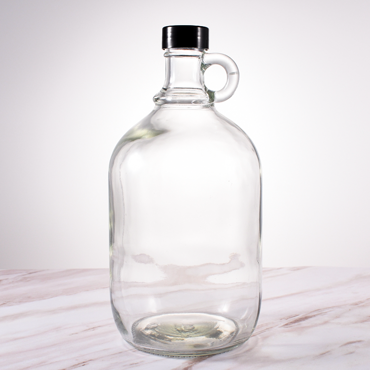 Clear 2L 2000ml Empty Large Capacity Red Wine California Wine Glass Bottle with Handle Metal Swing Top