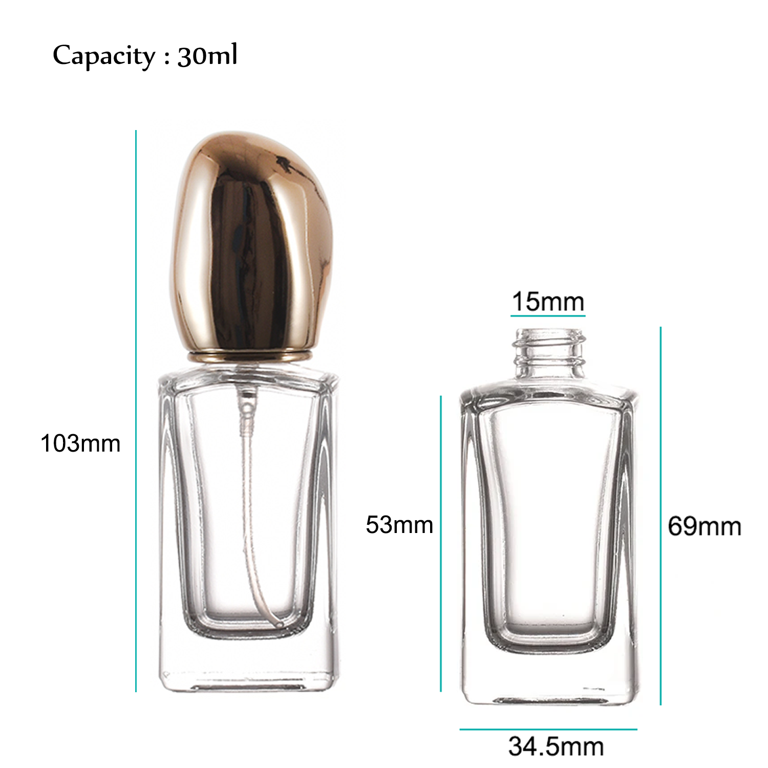 colored custom empty luxury perfume bottle 1oz cosmetic bottle 30ml refillable square parfum bottle with matches box