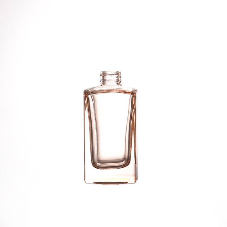 New style 30ml empty travel size perfume bottle rectangle luxury small perfume spray bottles with electroplated cover