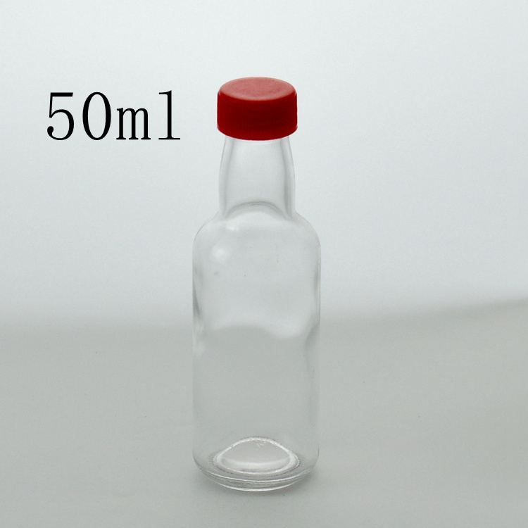 2oz 50ml Mini Glass Bottle Alcohol Drink Liquor Wine Whisky Bottle With Screw Lid Miniature Bottle For Spirits