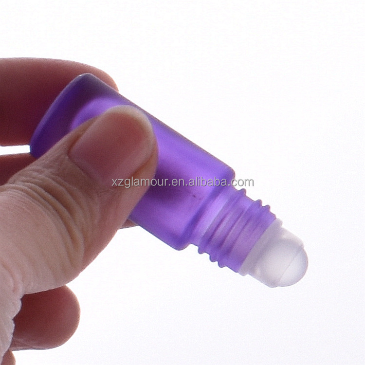 Wholesale 5ml 10 ml Rainbow Color Glass Roller On Perfume Bottle for Essential Oils Perfume