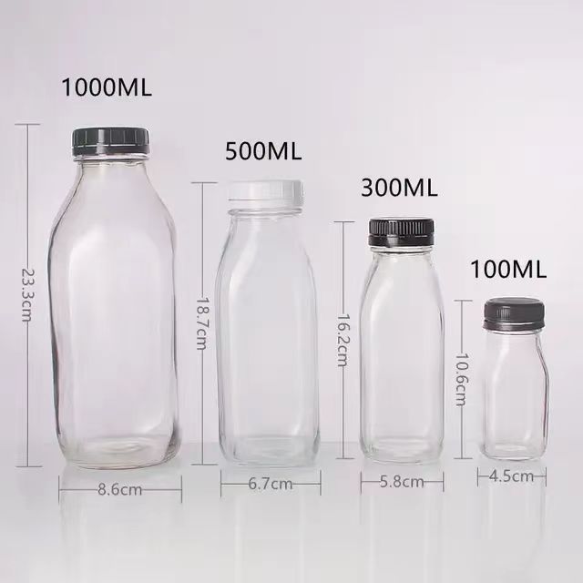 healthy shot small 100ml glass bottle 10oz juice bottles 3oz cheap glass juice bottles with cap for school