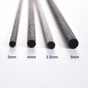 Black 3mm 22mm Length rattan reed sticks customized color fiber aromatherapy stick for decorative reed diffuser bottle