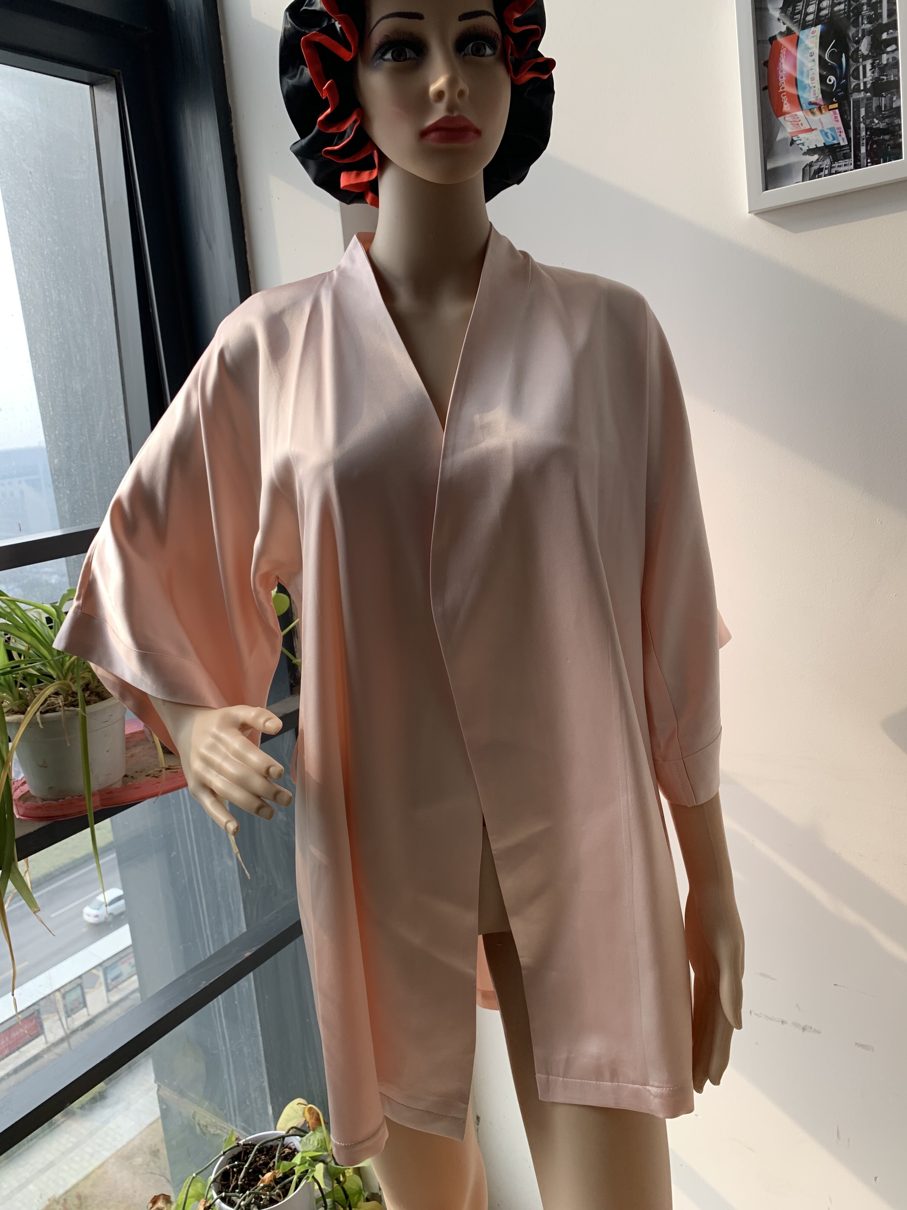 Wholesale And Manufacture Silk kimono robe 100% silk nightwear