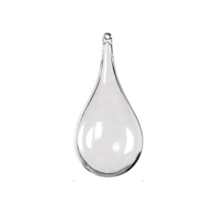 New Clear Fillables Plastic Teardrop Shaped DIY Crafts Ornaments Christmas tree plastic ball ornaments