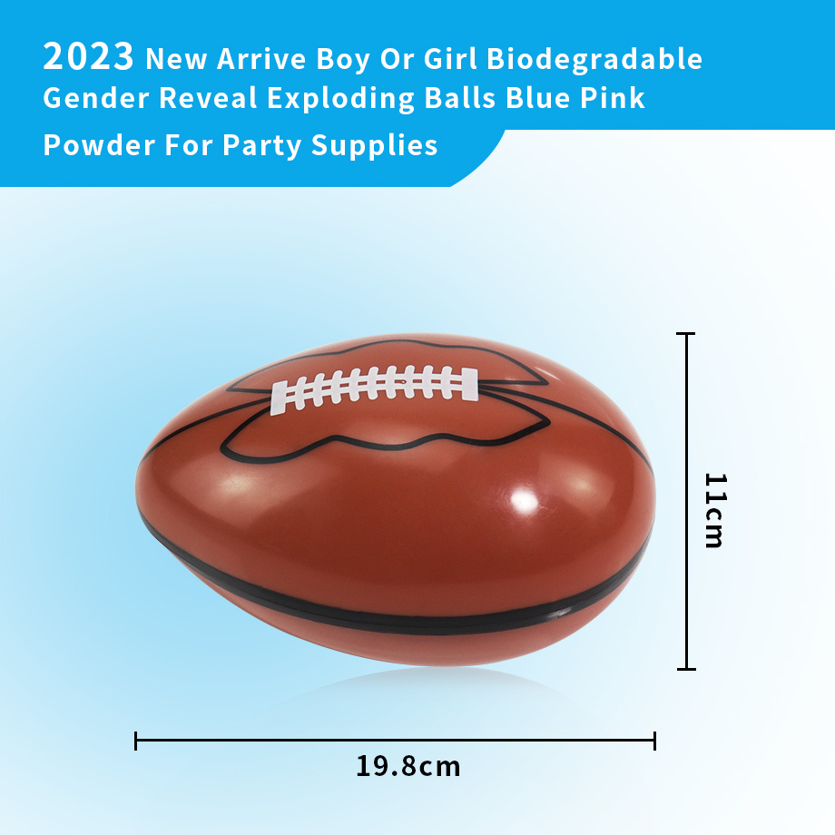 Eco-friendly Supplies Wholesale Gender Reveal Rugby Smoke Bomb Football Baby Gender Reveal Party