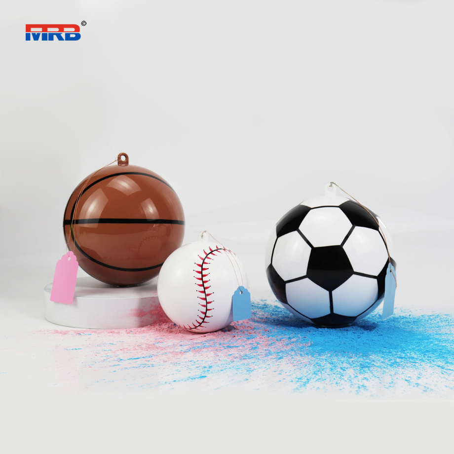 New Gender Reveal Soccer Ball Pink and Blue Powder Kit for Baby Boy Girl Gender Reveal Party