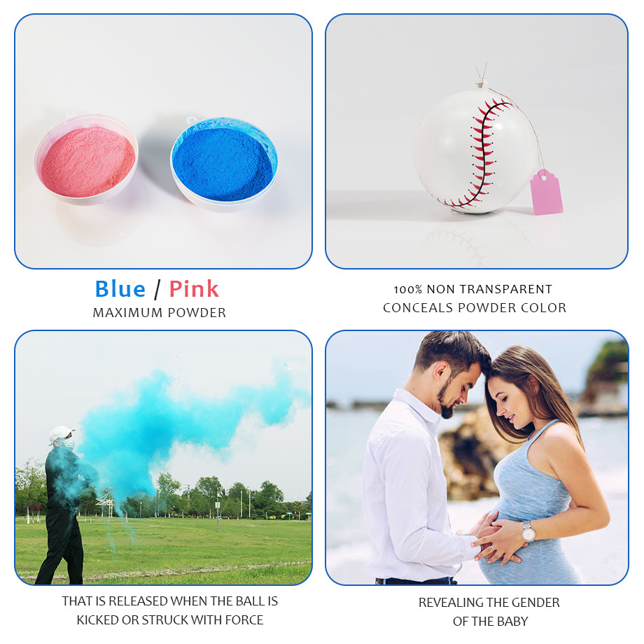 2024 Hot Sale Gender Reveal Soccer Ball Smoke Bomb Baseball Soccer ball Baby Gender Reveal Party