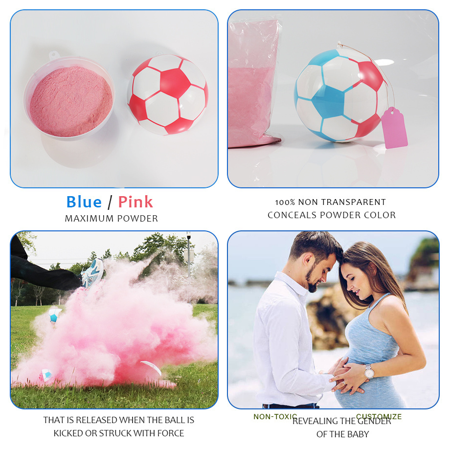 Eco-friendly Gender Reveal Soccer Ball 5.5 Inches basket Ball Gender Reveal Ideas with Pink and Blue Powder