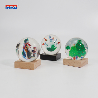 Beauty Resin Snowball Resin Ball Gift Christmas Tree Ball Souvenirs Luxury Ornament Santa Claus