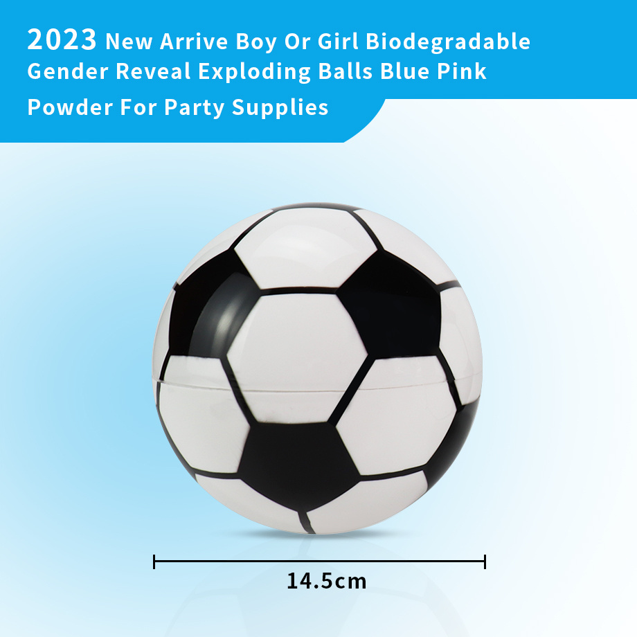 New Gender Reveal Soccer Ball Pink and Blue Powder Kit for Baby Boy Girl Gender Reveal Party