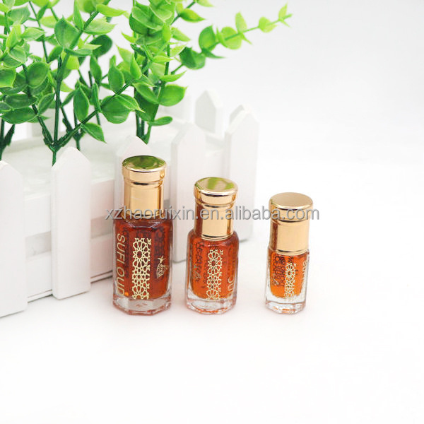 3ml 6ml 12ml Empty Attar Arabian Oud Perfume Glass Bottles Brown Essential Oil Bottles