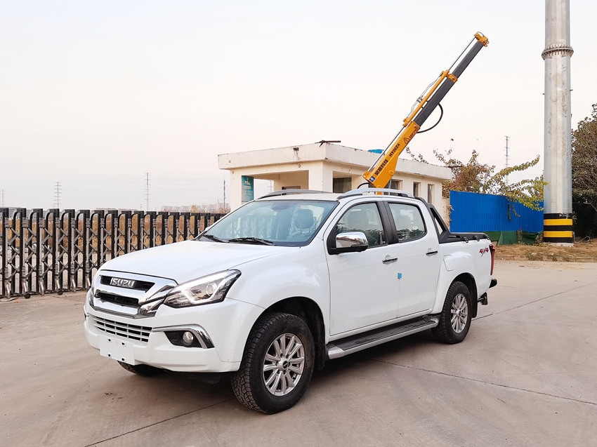 Mini 1 ton pickup trailer truck mounted crane manufacturer direct sales