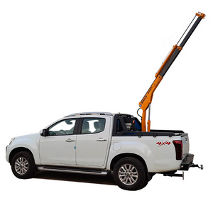 Mini 1 ton pickup trailer truck mounted crane manufacturer direct sales