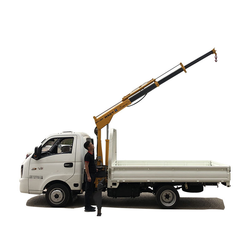 HAOY Truck Mini Hydraulic Boom Engine Hoist Machine Construction Pickup Used For Lifting Platform Small Crane