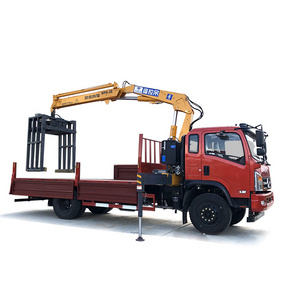 knuckle boom wireless remote control 6 tons truck crane for sales at a low price