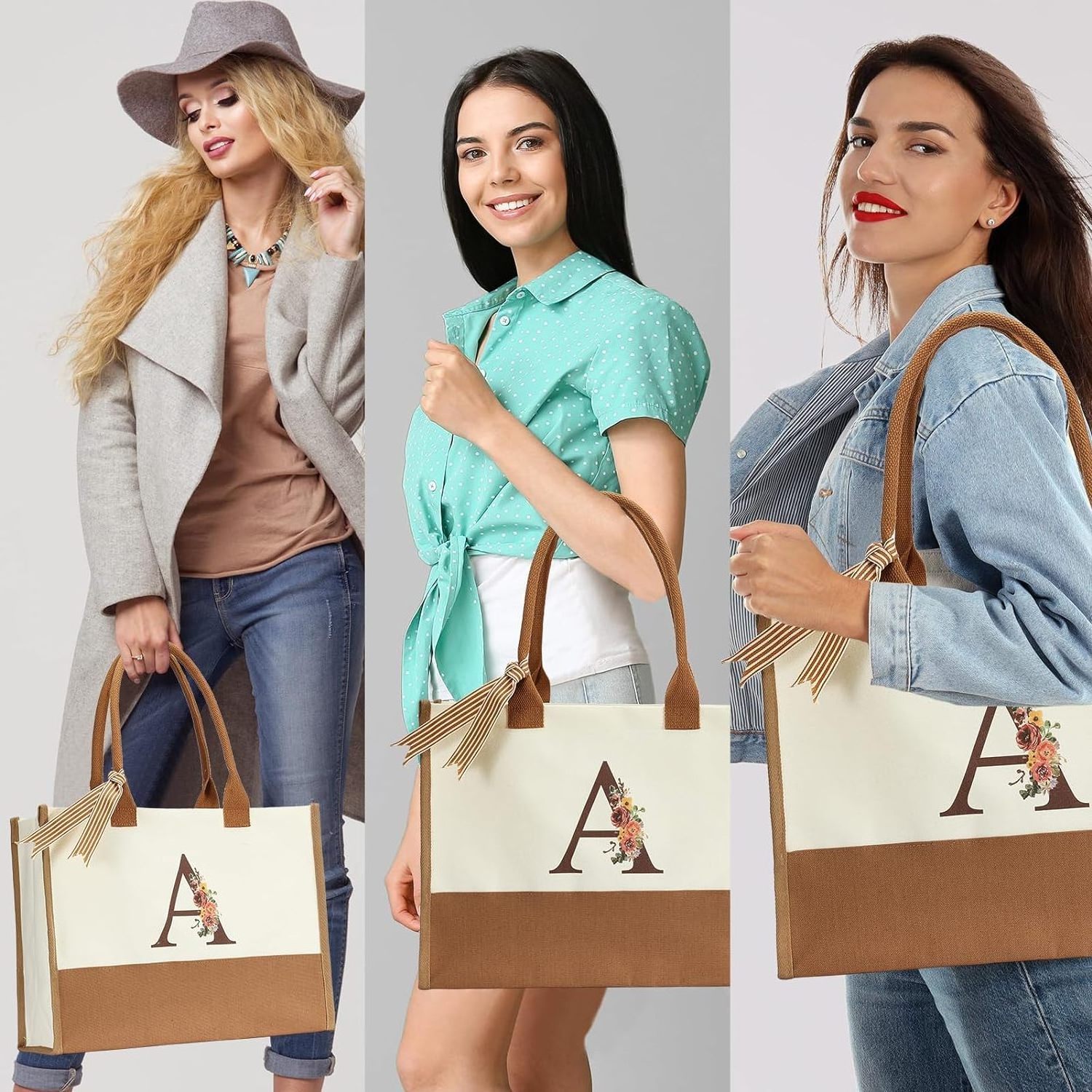 Custom Logo Women Handbag Canvas Tote Bag For Shopping Work Beach