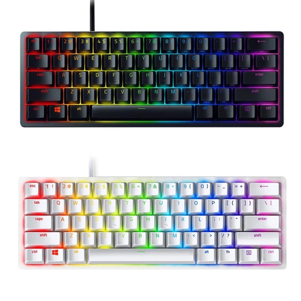 Razer Huntsman Mini Clicky/Linear Switch 61 Keys Portable Gaming Keyboards Layout 60% With Optical Doubleshot PBT Keycaps