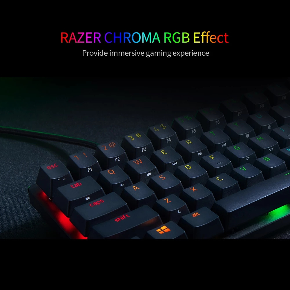 Razer Huntsman Mini Clicky/Linear Switch 61 Keys Portable Gaming Keyboards Layout 60% With Optical Doubleshot PBT Keycaps