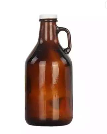 Wholesale Empty Amber Round Swing Top Glass Bottle 1 Litre 2l Home Brewing Beer Glass Growler Jug