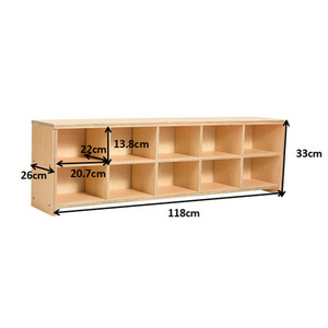 Cubby Storage Cabinet Compartment Storage Cabinet Classroom Furniture for Home School Kindergarten Two-floor shoe cabinet