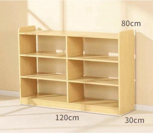 Solid Wood Toy Cabinet Combination Cabinet Children's Storage Area 6-cube Corner Cabinet  Toys  organizer