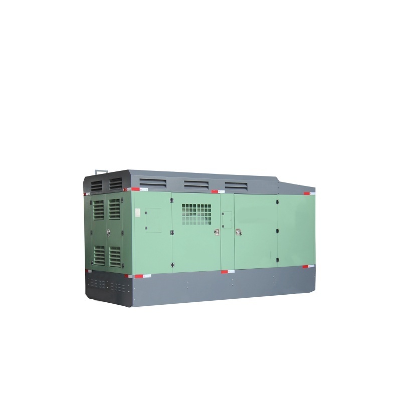 High Quality 55kw 75HP 350 cfm  Diesel Driven Portable Screw Air Compressor for  Sand Blasting