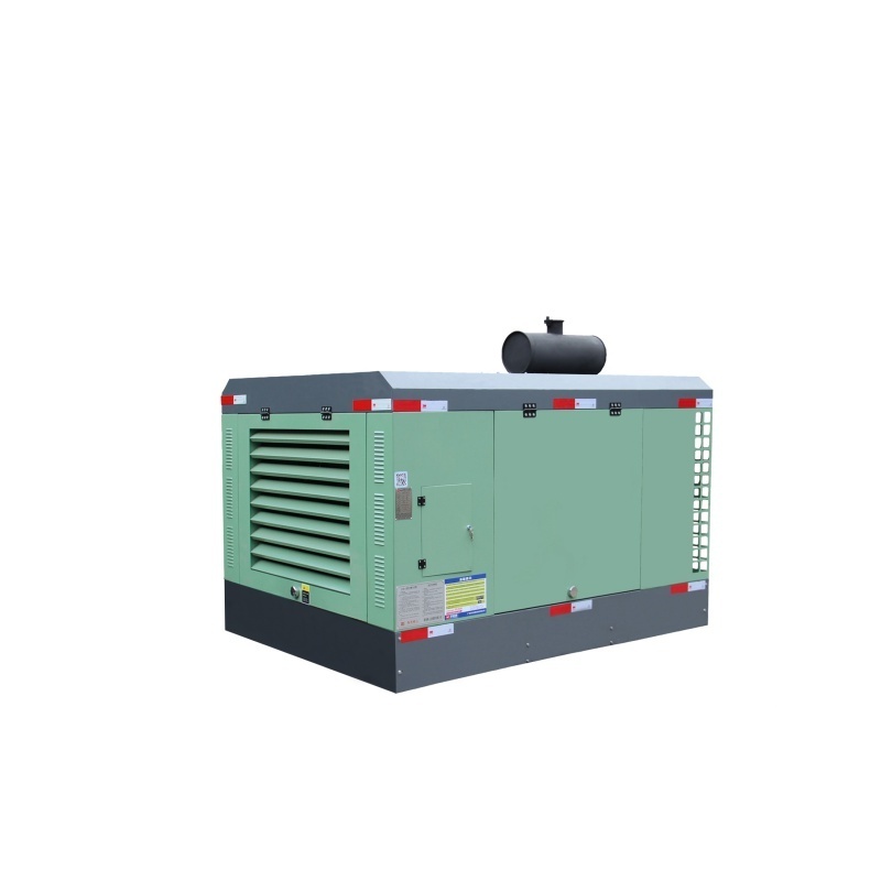 High Quality 55kw 75HP 350 cfm  Diesel Driven Portable Screw Air Compressor for  Sand Blasting